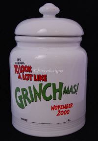 Grinch Who Stole Christmas Dr Seuss GRINCHMAS Cookie Jar Movie Promo